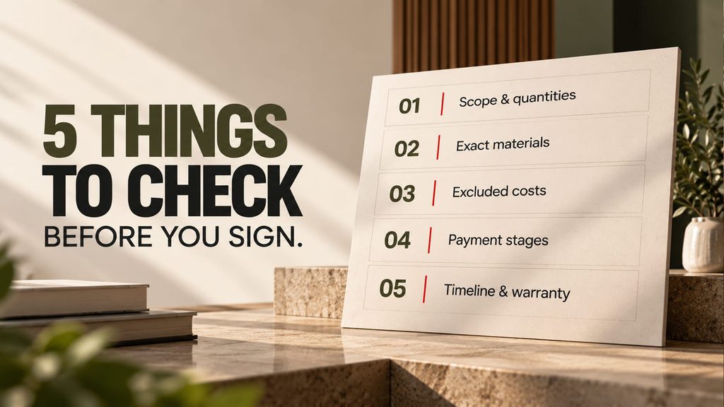 interior design quotation checklist Bangladesh